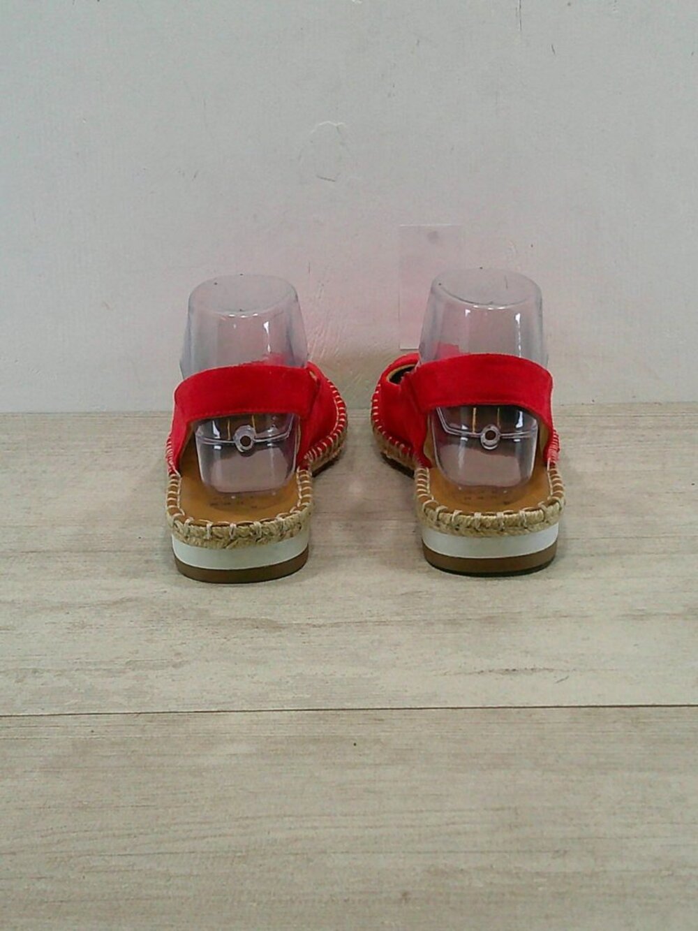 A New Day Irene Shoes Espadrille Slingback Closed Toe Comfort Red Flats Size 9 - Picture 6 of 11